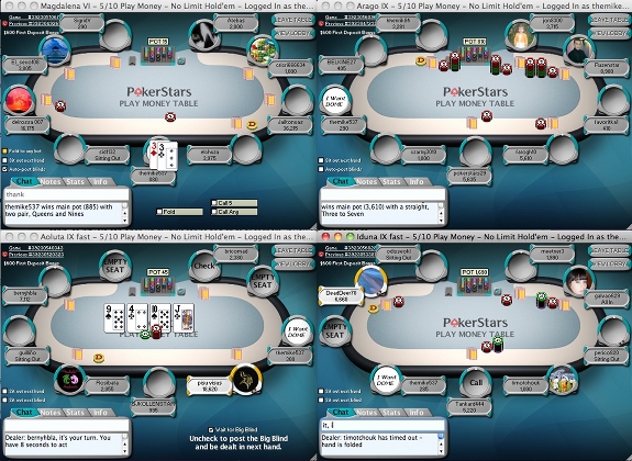 Multi-Tabling at PokerStars